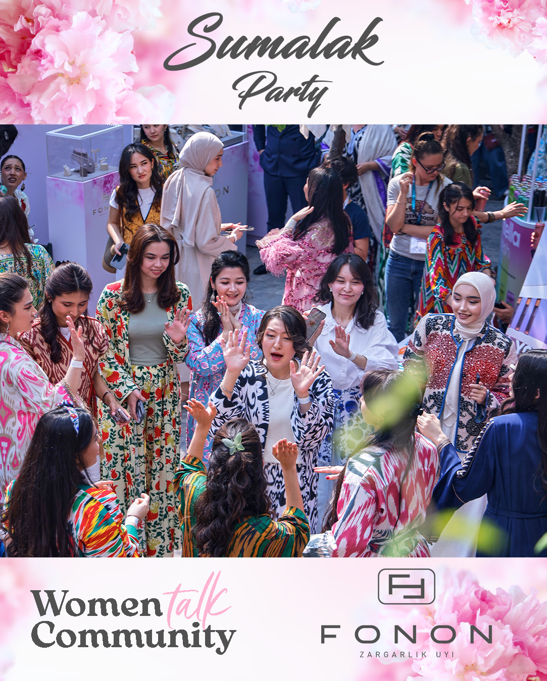 FONON bosh hamkor sifatida Sumalak Party 2026 tadbirida ishtirok etdi. Tadbir Women Talk — ayollar hamjamiyati tomonidan tashkil etildi.