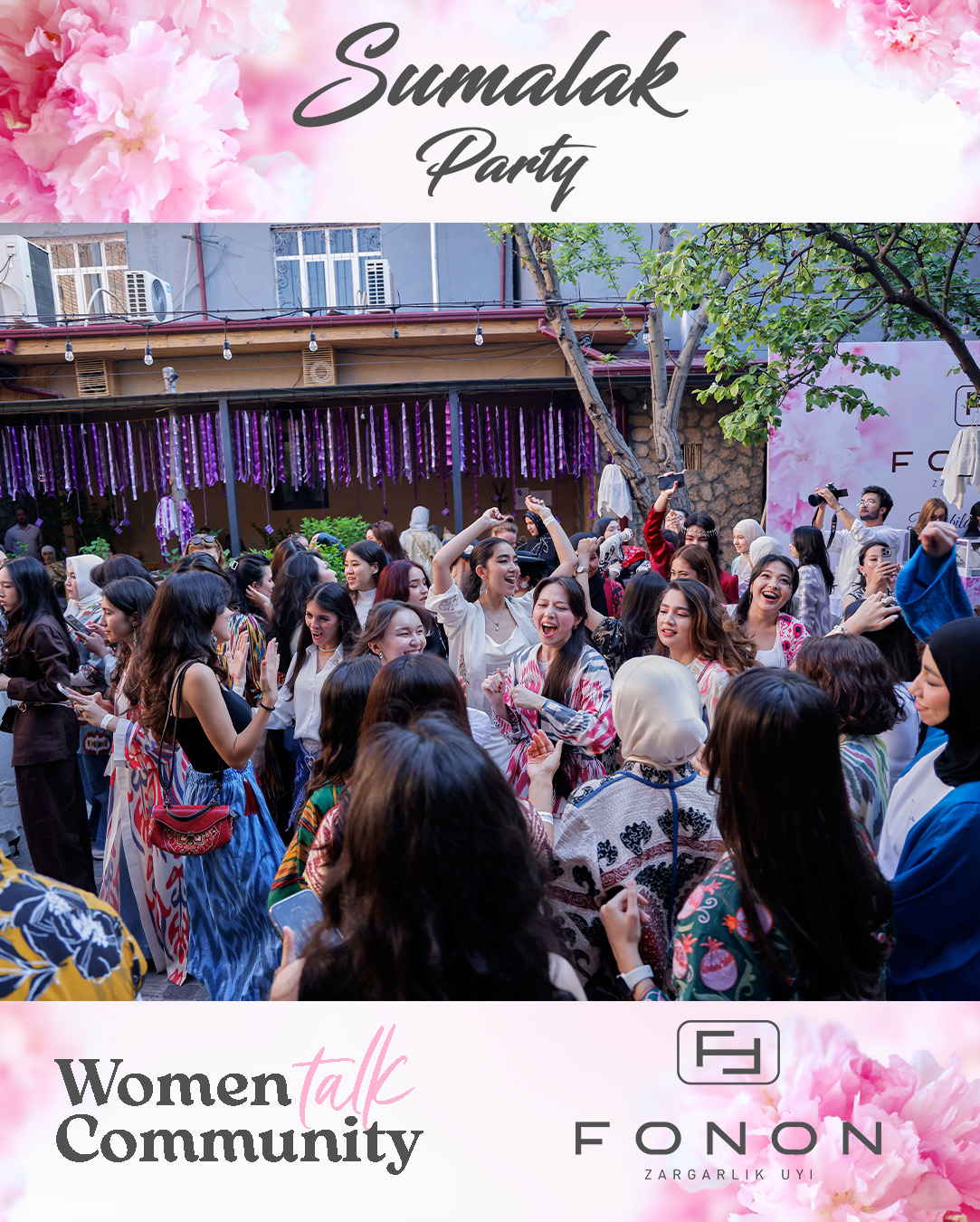 FONON bosh hamkor sifatida Sumalak Party 2026 tadbirida ishtirok etdi. Tadbir Women Talk — ayollar hamjamiyati tomonidan tashkil etildi.